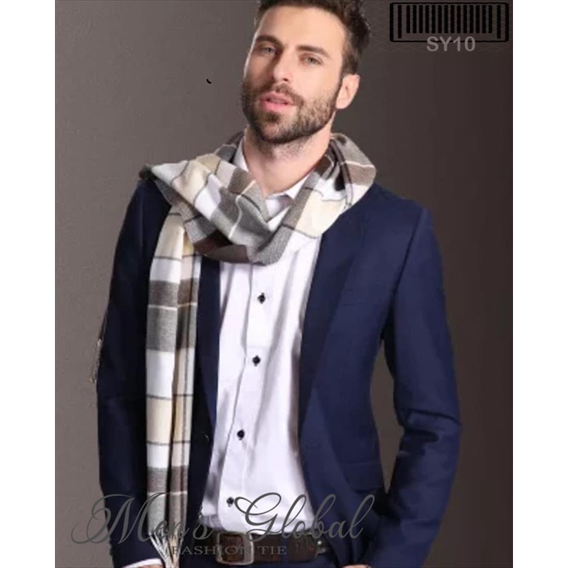SYAL / SCARF FASHION ELEGANT PRIA HANGAT HALUS WOOL SPINING TASSEL-SY10