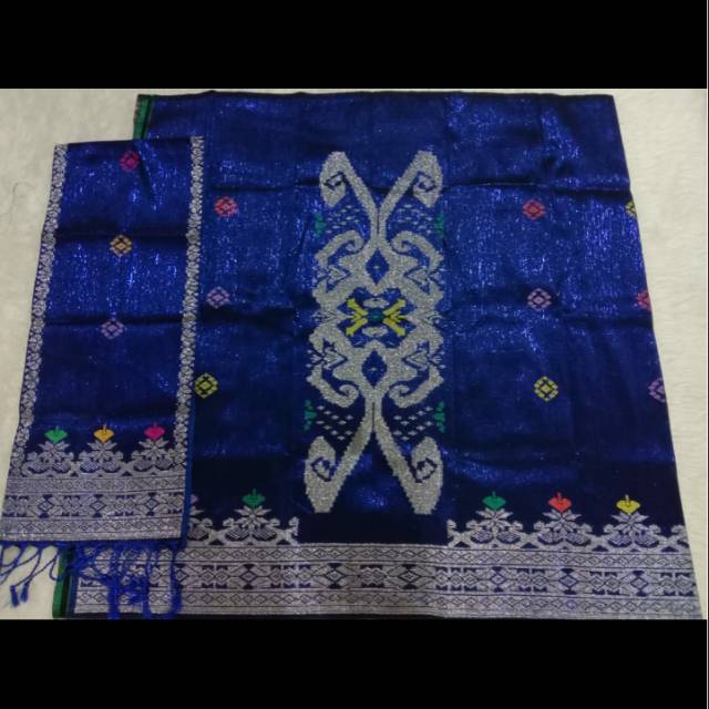 Songket silungkang motif borneo full kristal