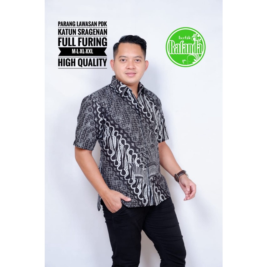 PARANG LAWASAN RAFANDA BAJU KEMEJA BATIK SOLO PRIA LENGAN PENDEK PANJANG LAPIS FURING ATASAN BATIK PREMIUM MODERN KATUN HALUS SEGI EMPAT  PASOPATI MERAK BIRU WARDANA PRABU  SEKTI MERAH KARYA WARNA MERAK TLOMPO ALDIFA WAYANG BIRU DAUN MELATI PEKSI GEDE KLA