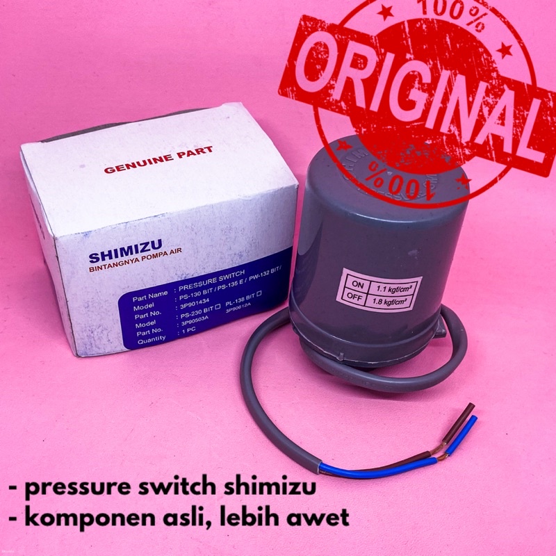 Otomatis pompa shimizu Otomatis Pressure Switch Shimizu Original PS 135 E / PS 130 Otomatis pompa Shimizu 130 bit 3P90143B