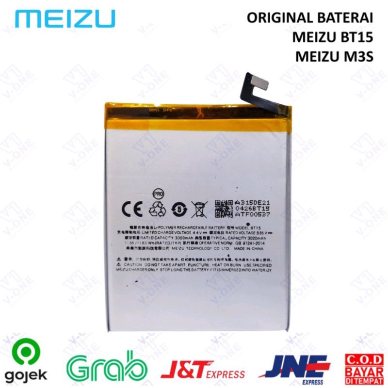 BATERAI BATTERY BATRE MEIZU M3S BT15 100%