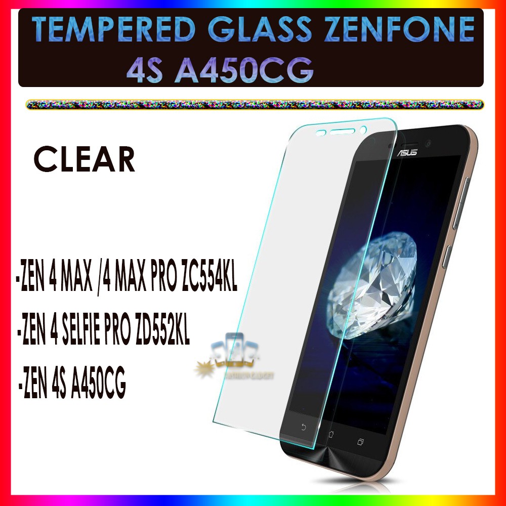 TEMPERED GLASS ZENFONE 4 MAX / 4 MAX PRO ZC554KL 4 SELFIE PRO ZD552KL 4S A450CG ANTI GORES KACA