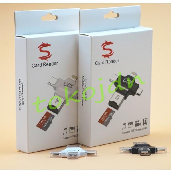 Card Reader USB / OTG 4 in 1 Iphone / Type C / Micro Usb / USB
