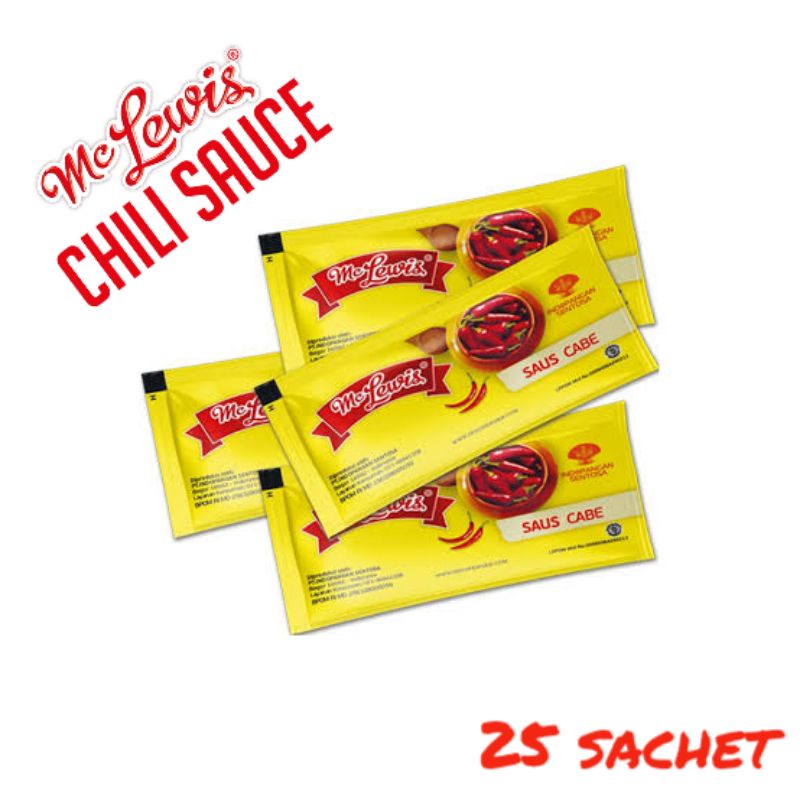 

Saus Sambal Mc Lewis Chili Sauce | 25 Sachet