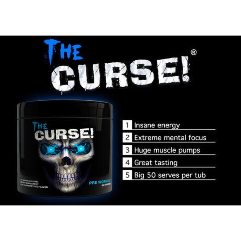 THE CURSE PRE WORKOUT 50 SERVING SUPLEMEN GYM MAKANAN FITNES STAMINA WORKOUT POWER