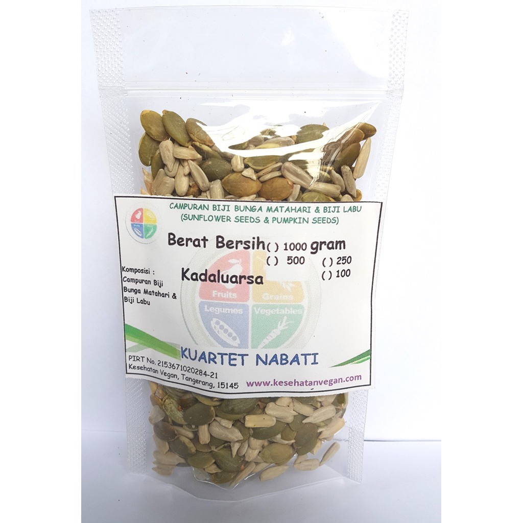 

100gr Roasted Campuran Biji Labu / Pumpkin Seeds & Biji Bunga Matahari / Sunflower Seeds Panggang By KN