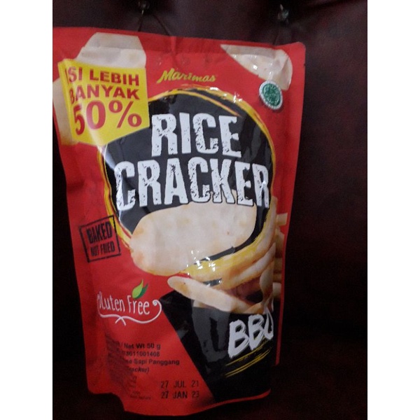 Marimas rice crackers BBQ dan cheese