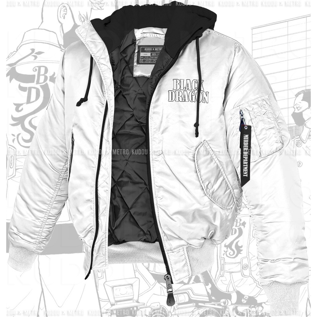 Premium Waterproof Bomber Black Dragon Anime Manga Tokyo Revengers Unisex