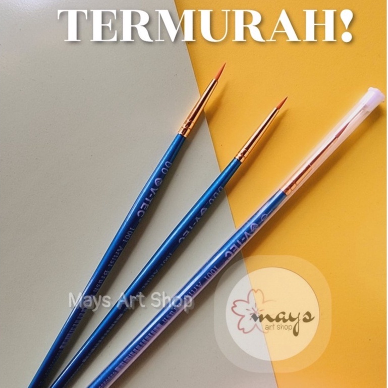 Kuas Kecil No 0 00 000 V-Tec 1001 - Vtec Brush Lukis Nail Art Lettering Ujung Lancip