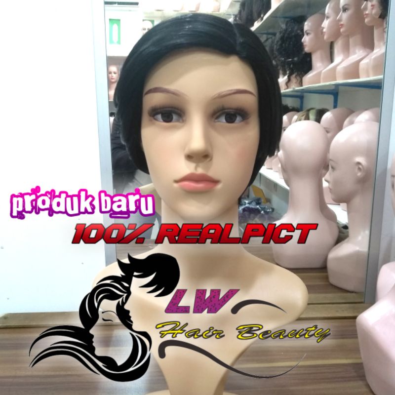 Wig Pria Pendek Belah Samping Flash Sale