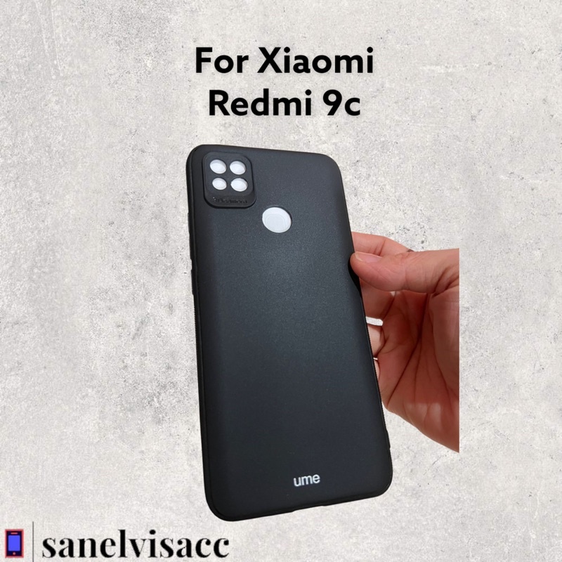 Case Xiaomi Redmi 9c , Casing Xiaomi Redmi 9c , Softcase Silikon Black Dove Protection Camera - Hita