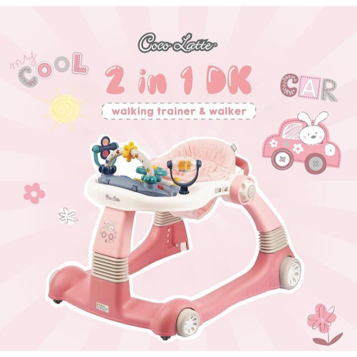 Makassar - Alat Bantu Jalan Cocolatte DK 1001 ML 2in1 Baby Walker Walking Trainer Fun Collection