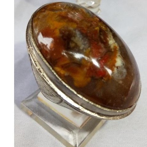 cincin batu akik pancawarna garut