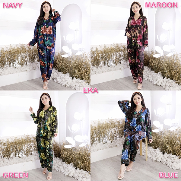 Piyama Tie Dye PP Collection 1 Fizah Eka Bambo Ratie Dinar & Tary Piyama Rayon Piyama Jumbo-3