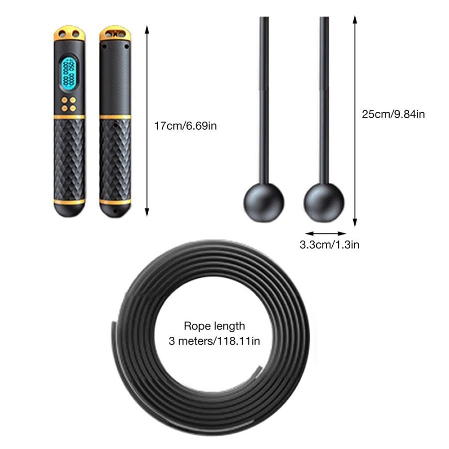 Tali Skipping LED Premium dengan bola - Skipping rope with LED