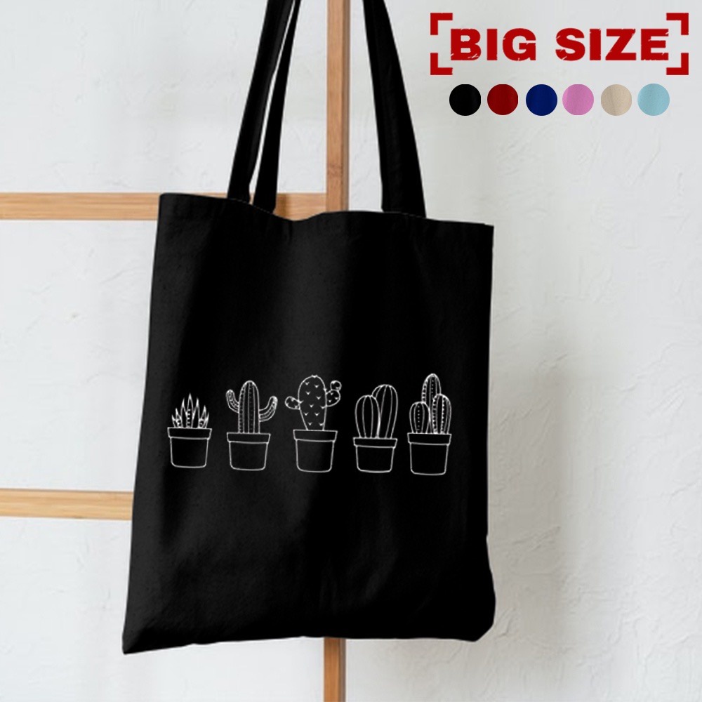 2021 TOTE TERBARU RESLETING TOTEBAG KPOP / TOTE BAG KPOP / KOREA / GOT7 / SEVENTEEN/ IKON/ ANIMAL / ICE CREAM TOTE UKURAN BESAR RESLETING KANVAS WARNA HITAM MARUN NAVY KREM