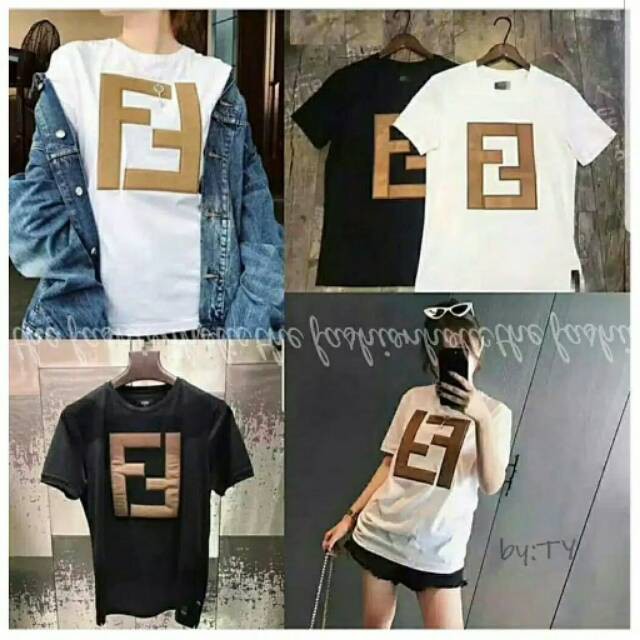 Kaos FENDI FF wanita/tshirt FF cantik