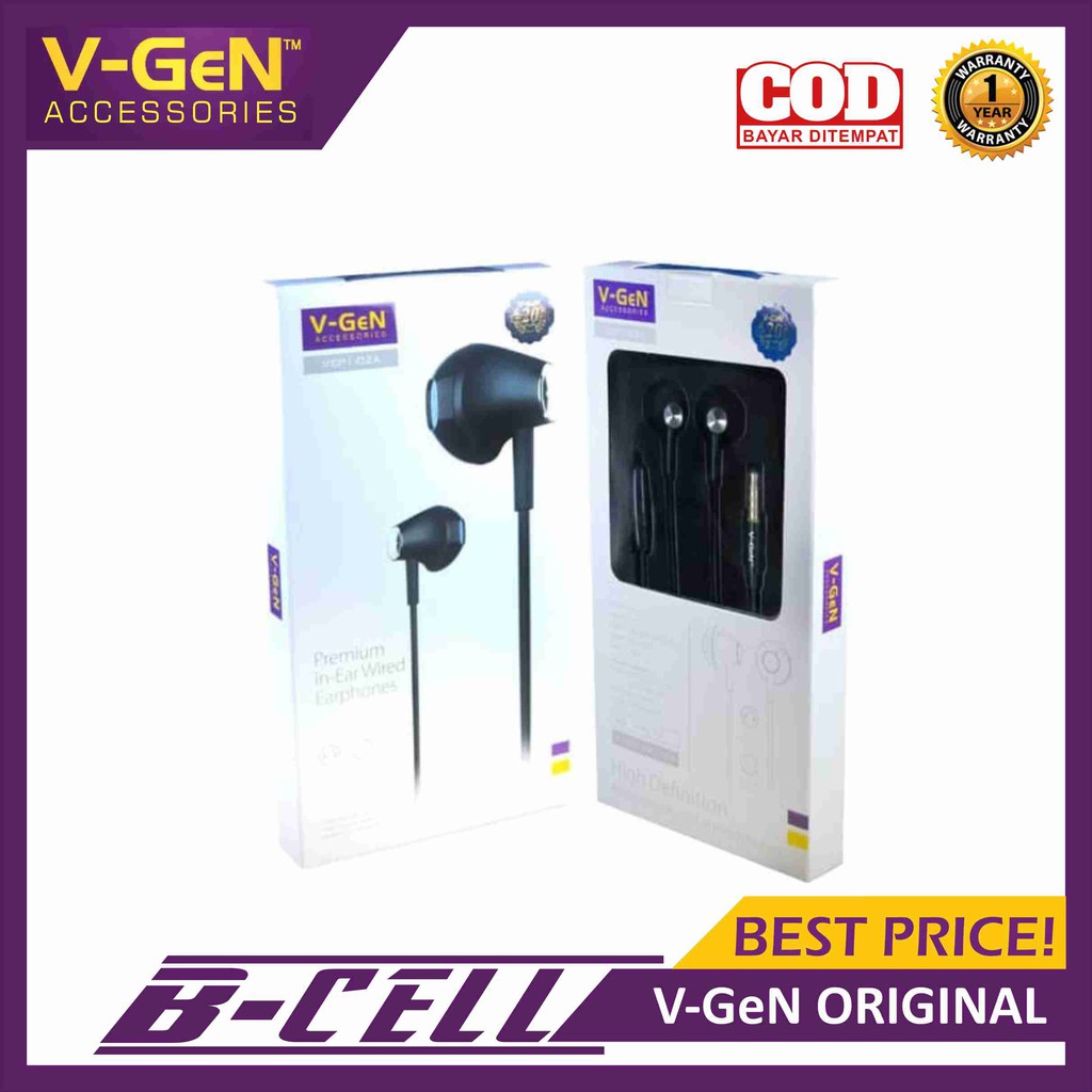 Earphone VGEN VEP1-02A Wired Handsfree Headset Xtra Bass HD Sound VGEN Gaming Super Bass