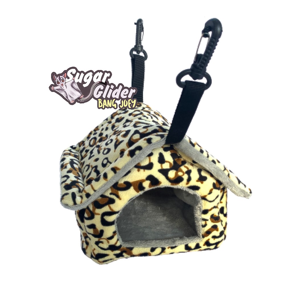 SLEEPING POUCH HOUSE SUGAR GLIDER POCH RUMAH SG tempat tidur sugarglider model rumah home