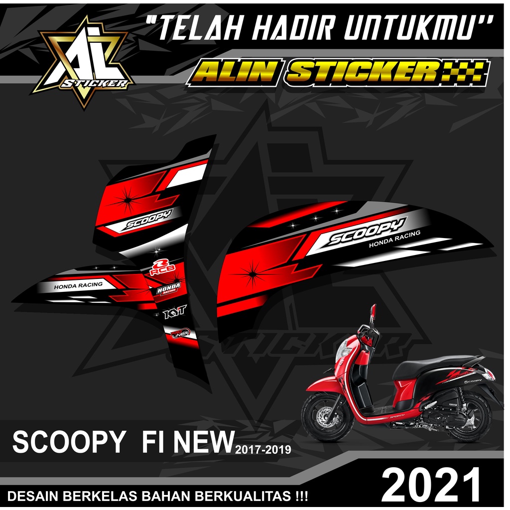 2021 STRIPING SCOOPY NEW 2017-2019 - STRIPING VARIASI SCOOPY DESAIN RACING