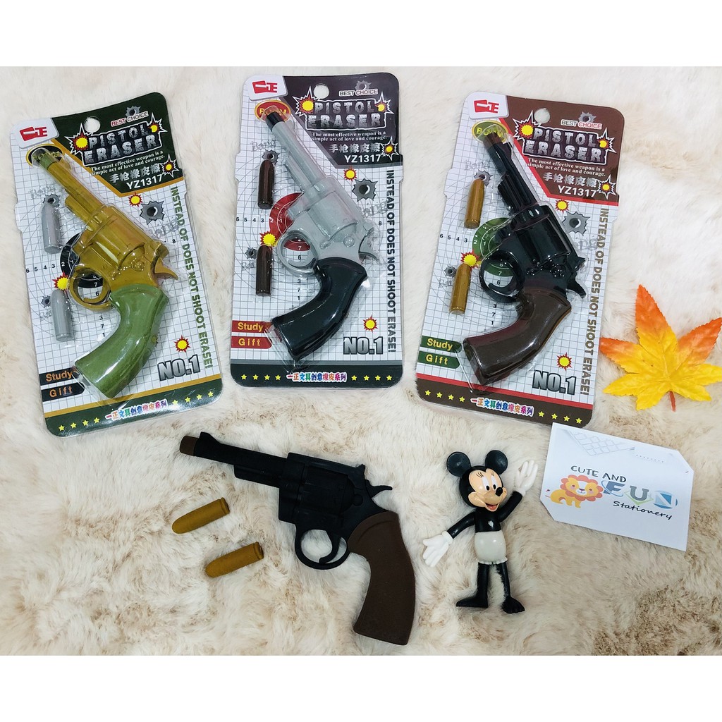 

STIP BENTUK PISTOL / PENGHAPUS PISTOL LUCU