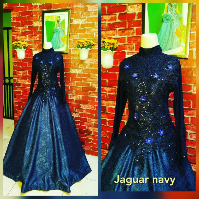 baju pesta/navy ,maroon gaun kosidah