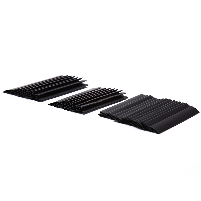 【Theredsunrisesiwy.id】Fashion 127Pcs Black Glue Weatherproof Heat Shrink Sleeving Tubing Tube Assortment Kit