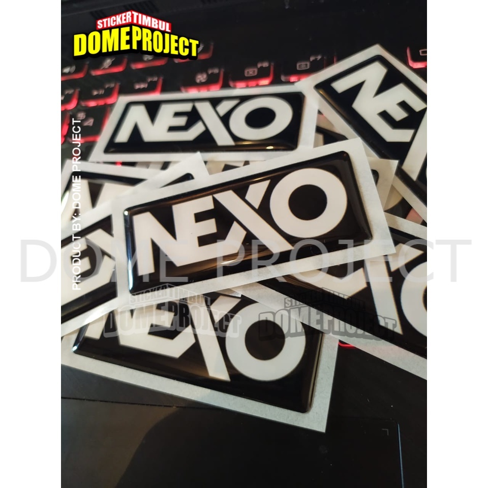 STIKER TIMBUL EMBLEM STIKER SOUND NEXO STIKER AUDIO STICKER LENTUR 3D BENTUK KOTAK UKURAN 28MM X 70MM