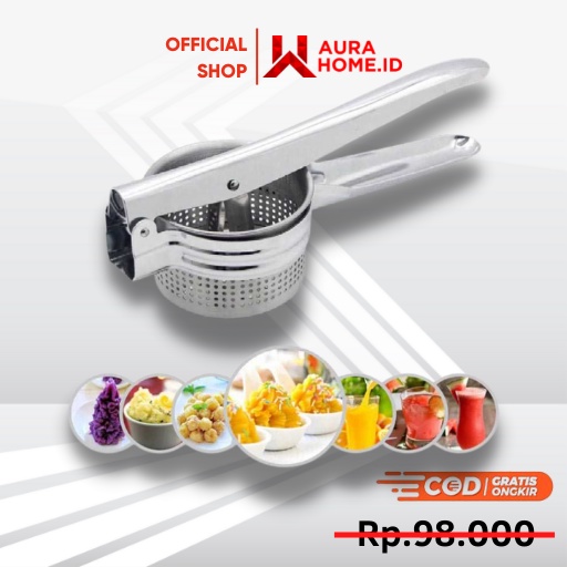 Peras Jeruk Kentang Wortel Potato Ricer Masher Pressure / Alat Peras Perasan Pemeras Jus Buah Es