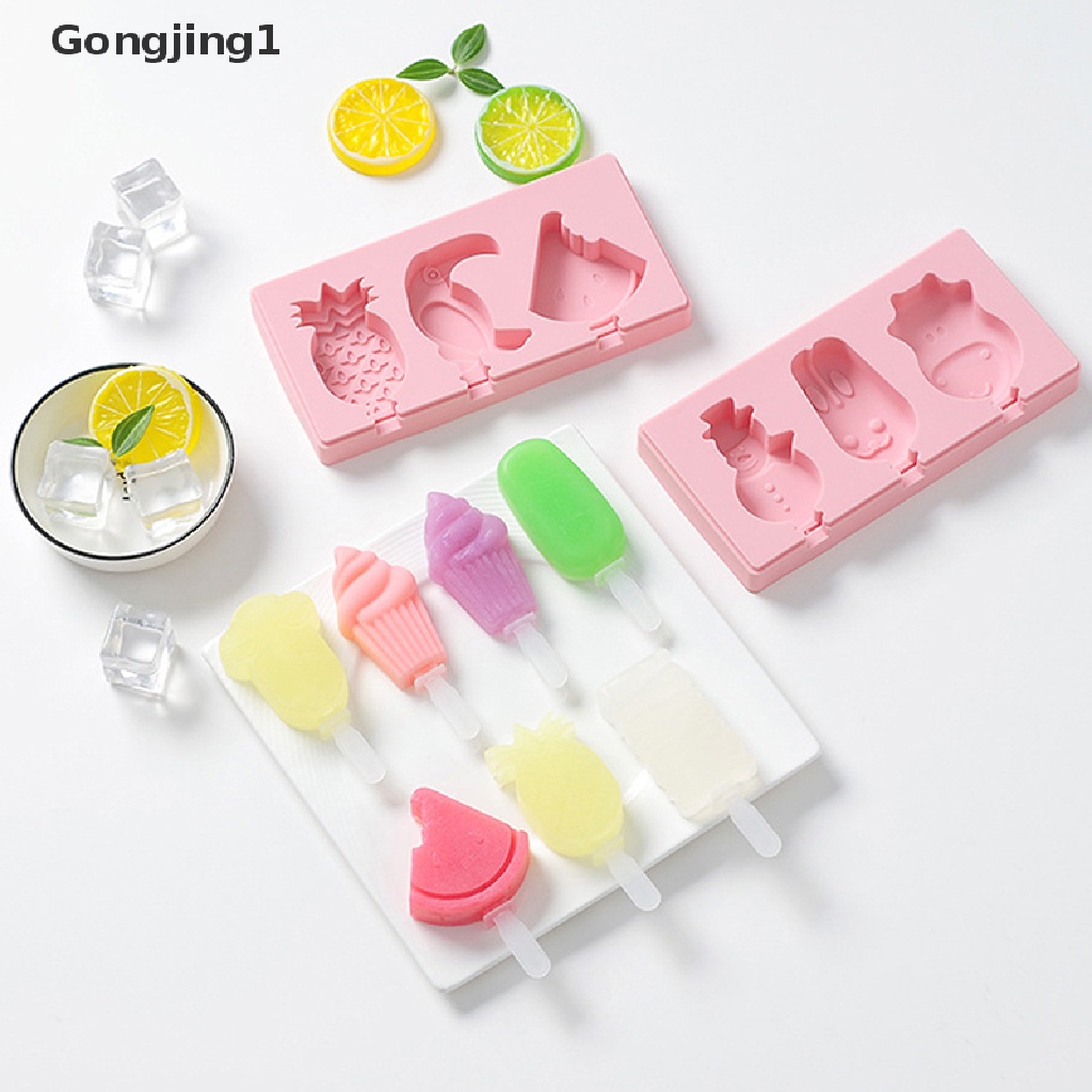 Gongjing1 Cetakan Es Krim / Loli Frozen Diy Bahan Silikon