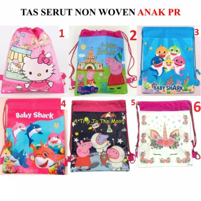 Tas ransel anak karakter non woven