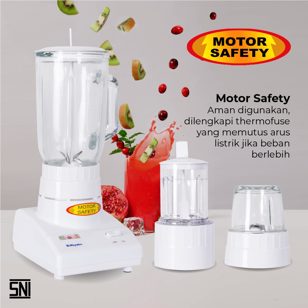 Miyako Blender Kaca 3 in 1 - BL102GS