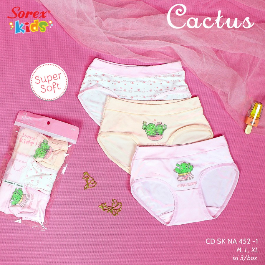 SOREX KIDS GIRL NA 452-1 CACTUS CD CELANA DALAM SEGITIGA ANAK CEWEK