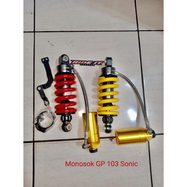 Monoshock tabung pisah Fleksibel Sonic 150, Supra GTR Ride it GP 103 Gold Series As Black