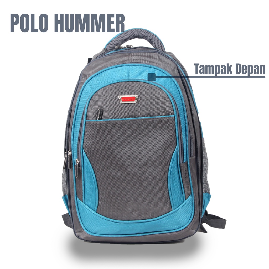 Tas Ransel Expanding Banyak Warna + RAIN COVER - POLO HUMMER 70001