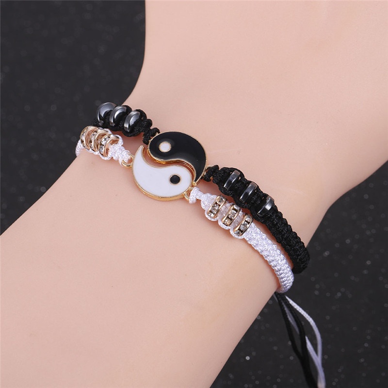 2pcs Gelang Tali Pasangan Tai Chi Untuk Hadiah Valentine