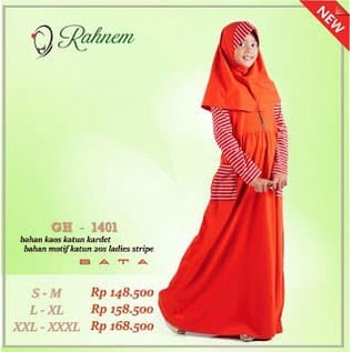 BAJU MUSLIM ANAK PEREMPUAN / RAHNEM GH -1401/ FASHION MUSLIM