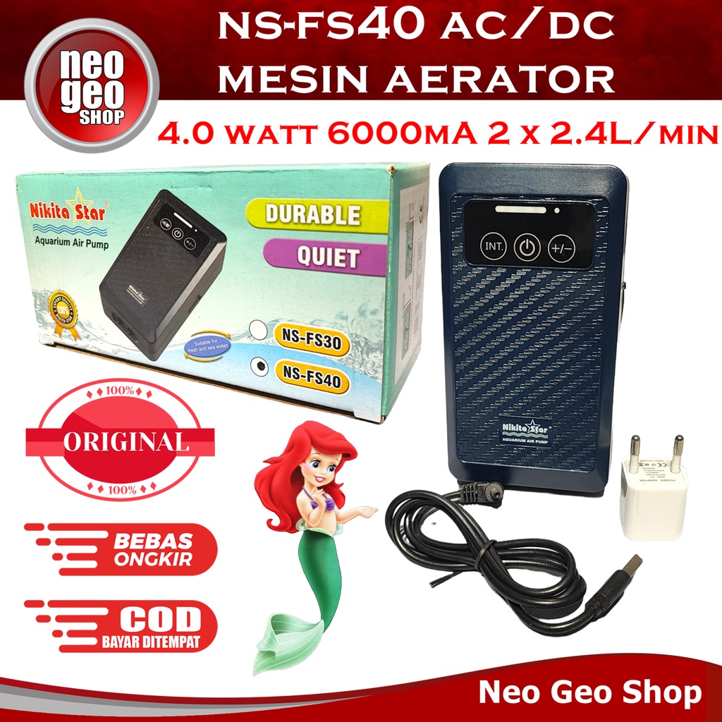 NIKITA STAR NS FS 40 FS40 NSFS40 ACDC AC DC AERATOR PORTABLE SILENT