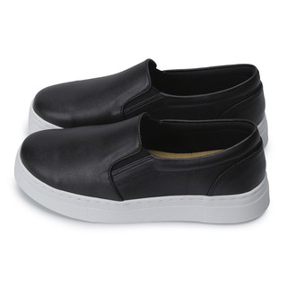 1 Bk 65 Sepatu Slip On Wanita Model Minimalis Nyaman Warna Hitam/putih