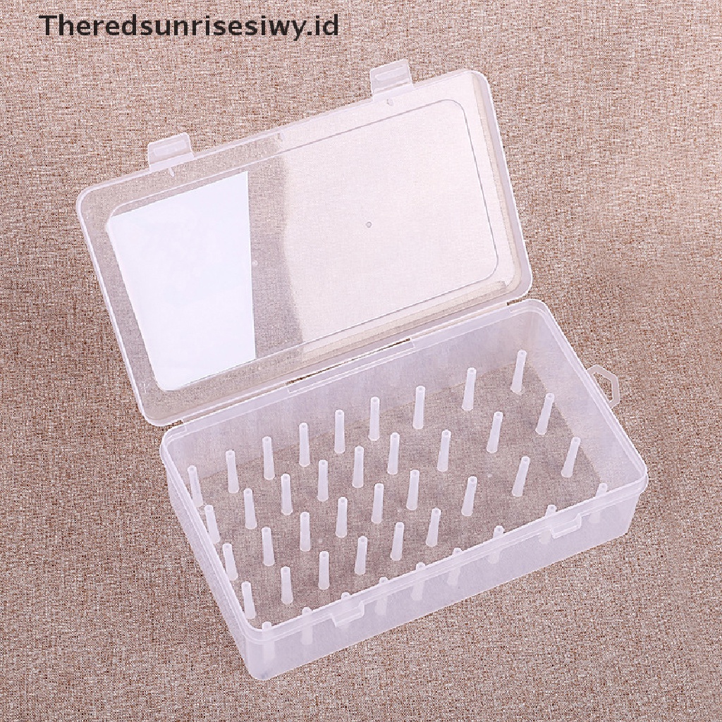 # Alat Rumah Tangga # 42pcs / Set Kotak Organizer Benang Jahit Bahan Plastik Transparan