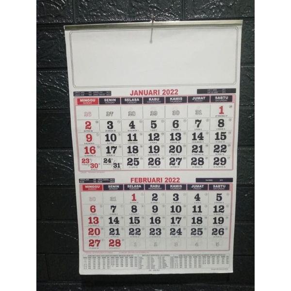 

kalender kerja dinding dwi bulan GK 2022