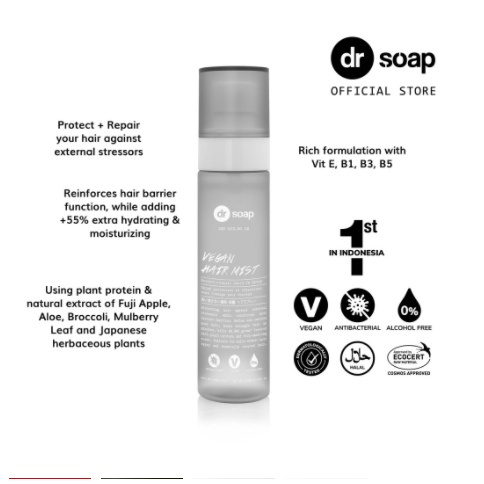 DR SOAP VEGAN HAIR MIST ZEN SOUL - 100ML (HAIR MIST) PERAWATAN RAMBUT/VITAMIN RAMBUT