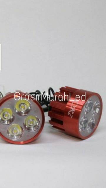 Lampu Tembak Sorot Spion LED CREE 4 MATA Motor Universal