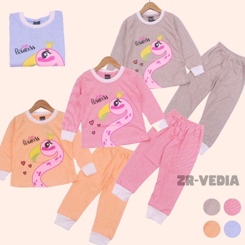 Piyama A-ra Baby 3-18 Bulan / EXPORT Quality Baju Tidur Karakter Kaos Lengan Celana Panjang Bayi