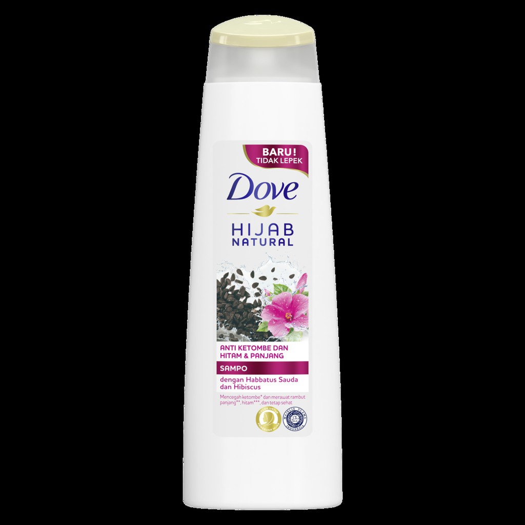 DOVE HIJAB NATURAL ANTI KETOMBE DAN HITAM &amp; PANJANG (135ML)