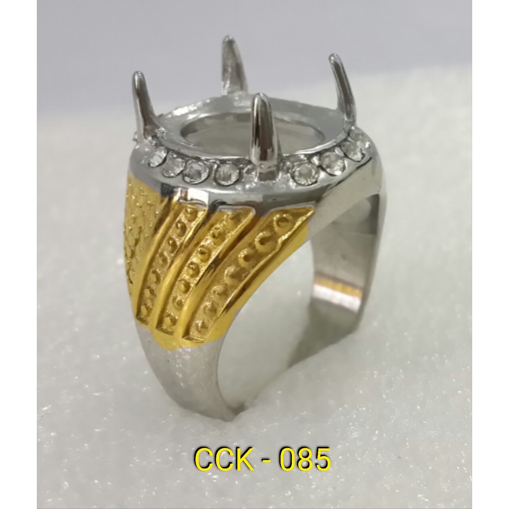 Ring Cincin Titanium Import ikat batu akik per codi DICS 50% cck-085