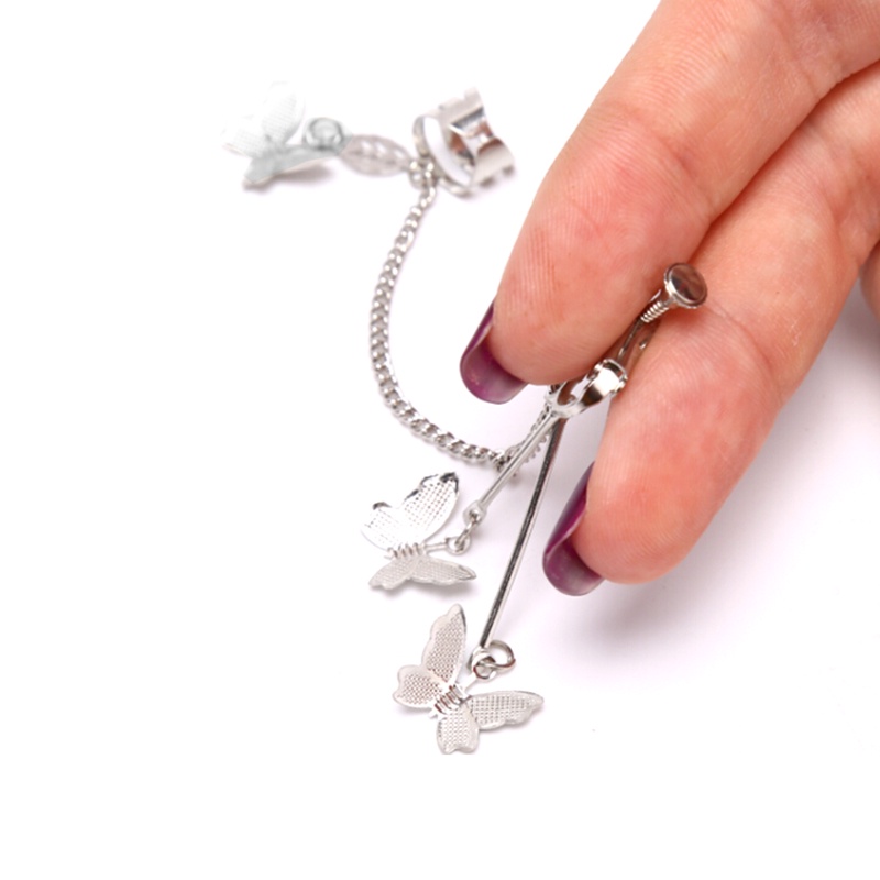 1pc Anting Gantung Model Kupu-Kupu Gaya Harajuku Punk Untuk Wanita