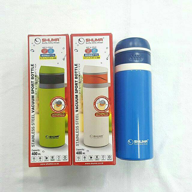 Shuma Stainless Steel Vacuum Sport Bottle 400mL/Thermos Air hot&amp;clod HYDRO S&amp;D