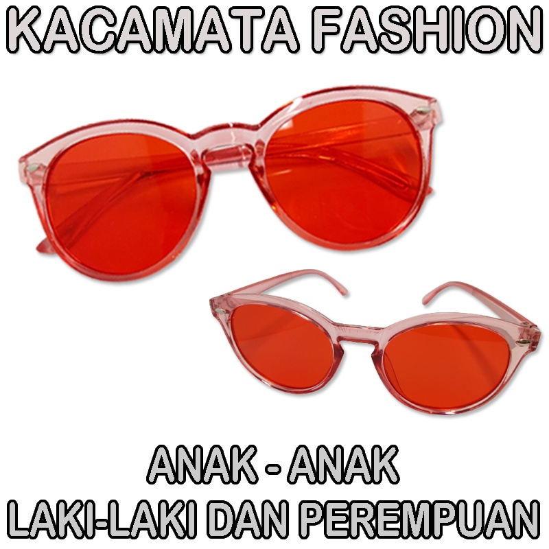 SALE! Kacamata Anak anak Pelindung Matahari dengan Model Bulat Oval Anti-UV untuk Anak-Anak Kids Glasses Kaca mata Fashion Anak