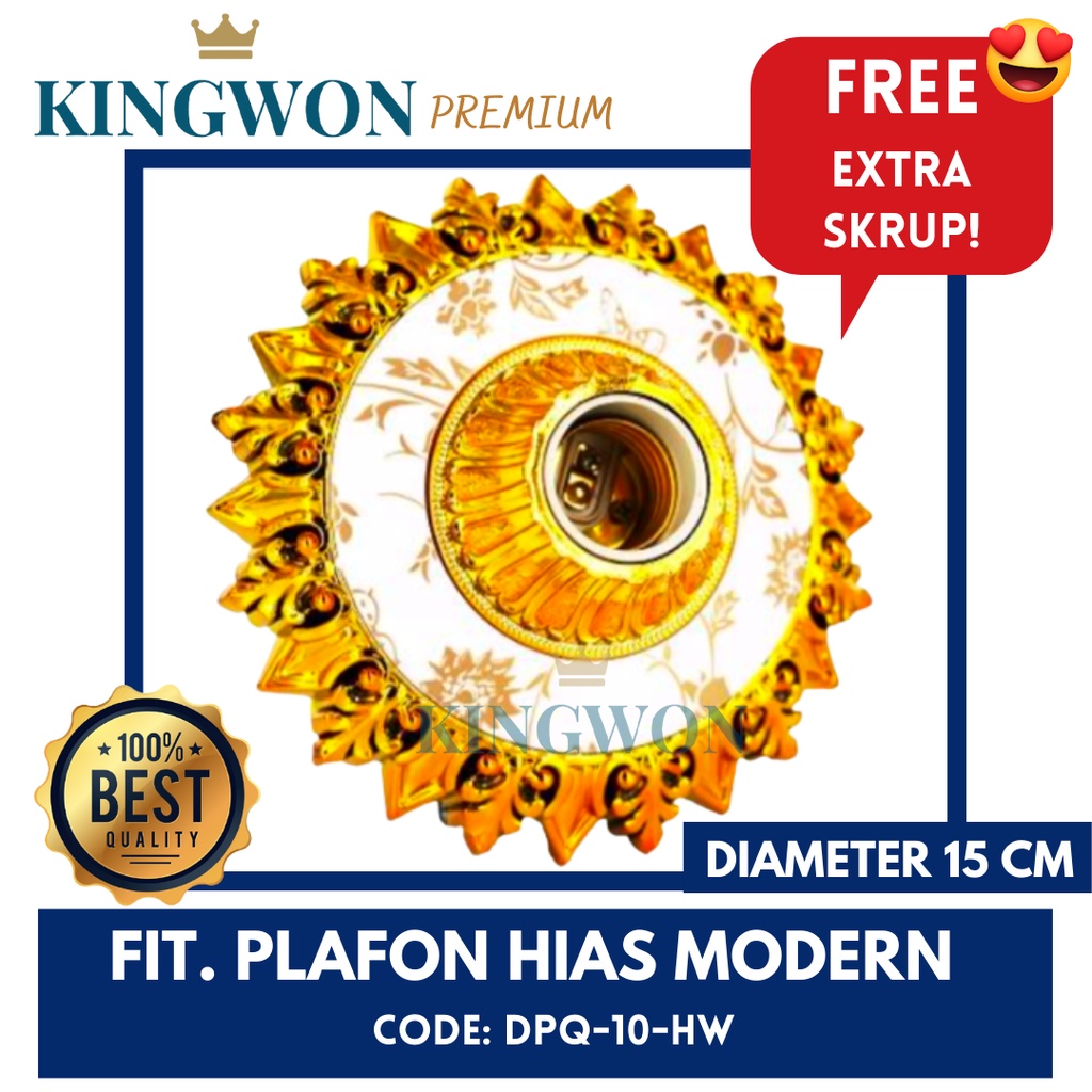 FITTING LAMPU PLAFON HIAS MODERN DPQ-10-HW KINGWON